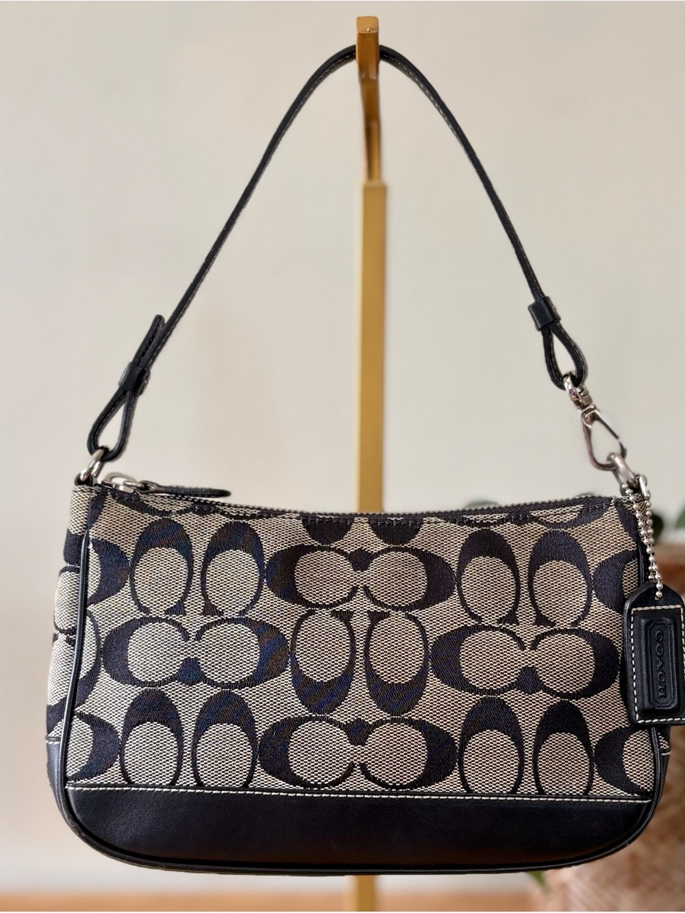 Coach Demi Signature Canvas Shoulder Bag